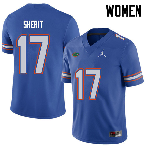 Jordan Brand Women #17 Jordan Sherit Florida Gators College Football Jerseys Sale-Royal